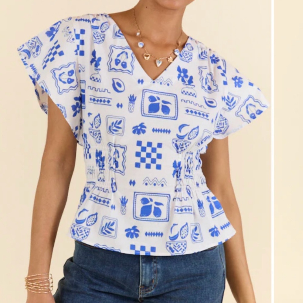 PINK LILY Missed You Cinched Top